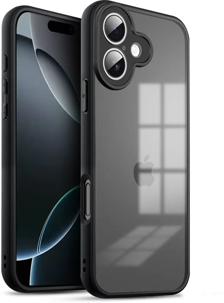 Micvir Back Cover for Apple iPhone 17 (Transparent, Black, Shock Proof, Pack of: 1)