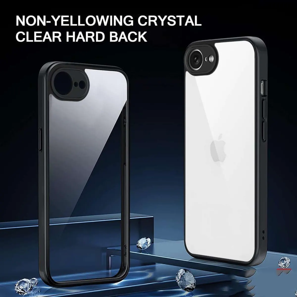 Xolia Back Cover for Apple iPhone 17e (Transparent, Black, Shock Proof, Plastic, Silicon, Pack of: 1) — image 2 of 4