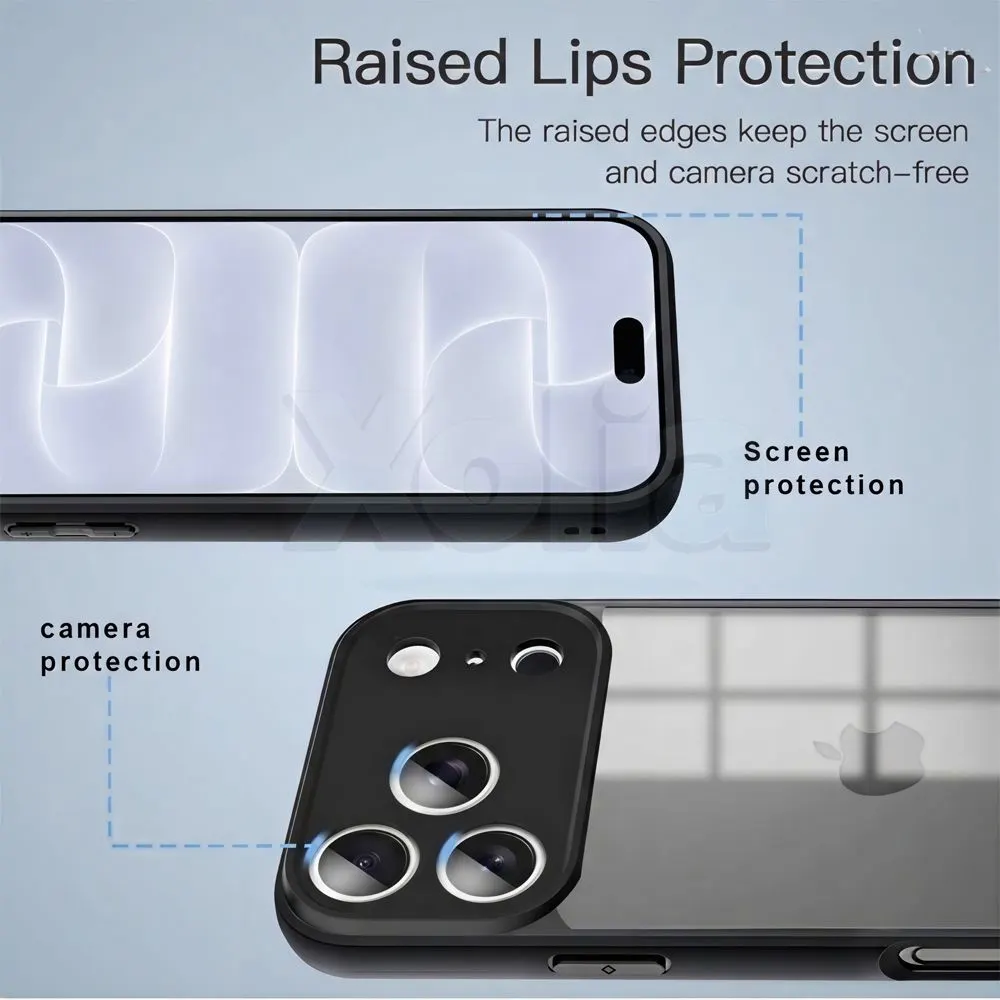 Xolia Back Cover for Apple iPhone 18 Pro (Transparent, Black, Shock Proof, Polycarbonate, Silicon, Pack of: 1) — image 3 of 5