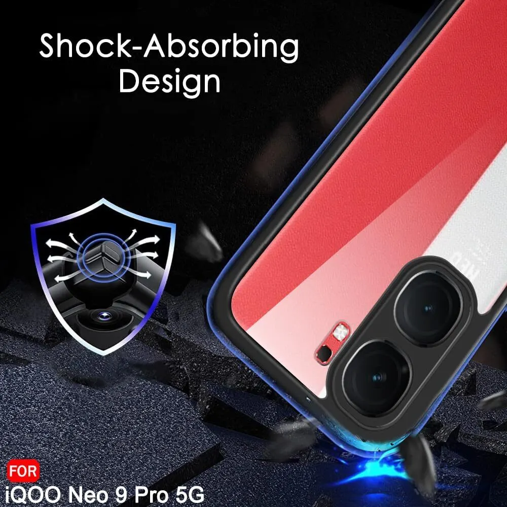Micvir Back Cover for iQOO Neo 9 Pro 5G (Transparent, Black, Shock Proof, Plastic, Silicon, Pack of: 1) — image 4 of 5