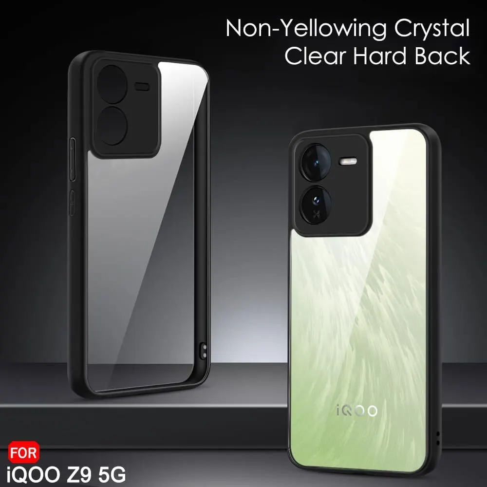Micvir Back Cover for iQOO Z9 5G (Transparent, Black, Shock Proof, Plastic, Silicon, Pack of: 1) — image 2 of 5