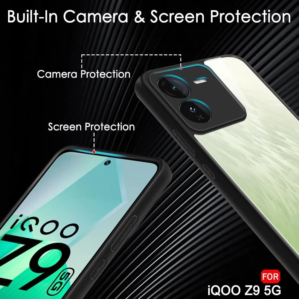 Micvir Back Cover for iQOO Z9 5G (Transparent, Black, Shock Proof, Plastic, Silicon, Pack of: 1) — image 3 of 5
