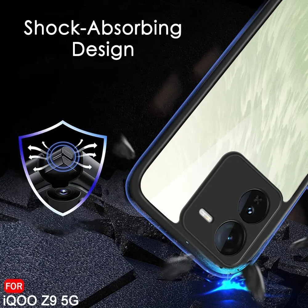 Micvir Back Cover for iQOO Z9 5G (Transparent, Black, Shock Proof, Plastic, Silicon, Pack of: 1) — image 4 of 5