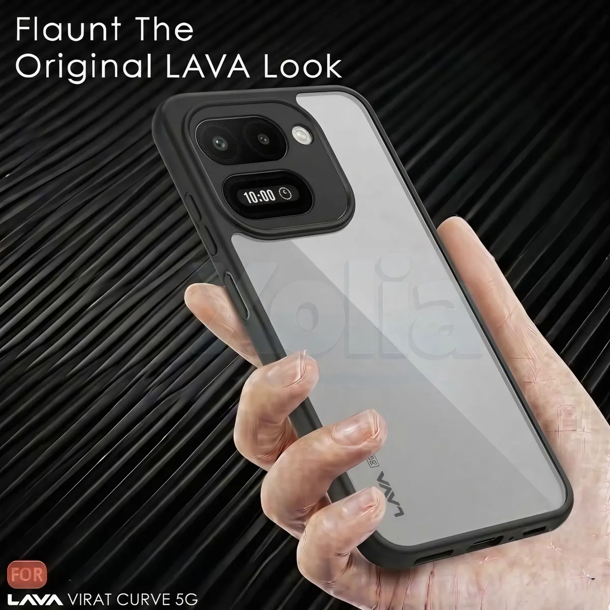 Xolia Back Cover for LAVA Virat Curve 5G (Transparent, Black, Shock Proof, Plastic, Silicon, Pack of: 1) — image 4 of 4