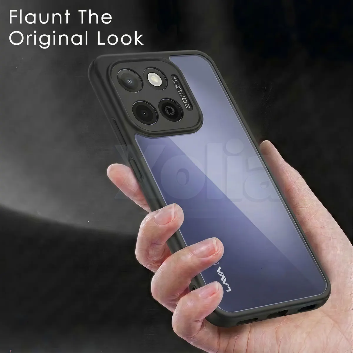 Xolia Back Cover for LAVA Virat V1 Pro 5G (Transparent, Black, Shock Proof, Plastic, Silicon, Pack of: 1) — image 4 of 4