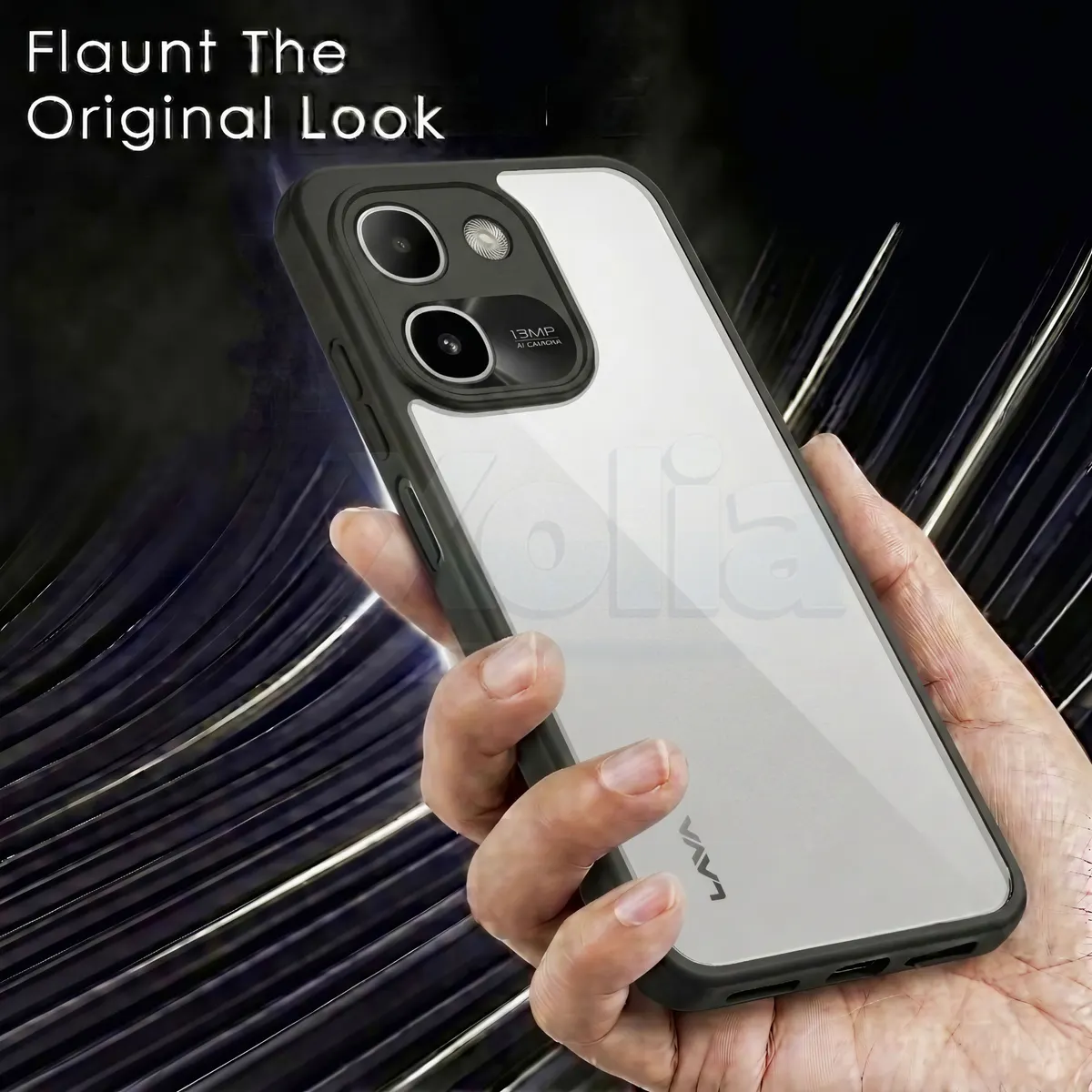 Xolia Back Cover for LAVA Virat V1 (Transparent, Black, Shock Proof, Plastic, Silicon, Pack of: 1) — image 4 of 4