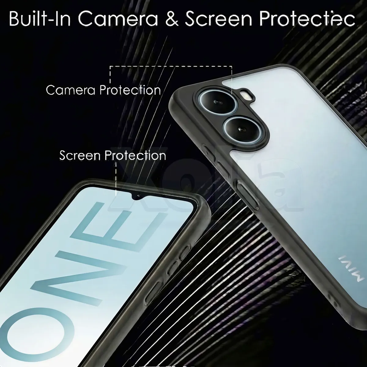 Xolia Back Cover for Mivi One 5G (Transparent, Black, Shock Proof, Plastic, Silicon, Pack of: 1) — image 3 of 4