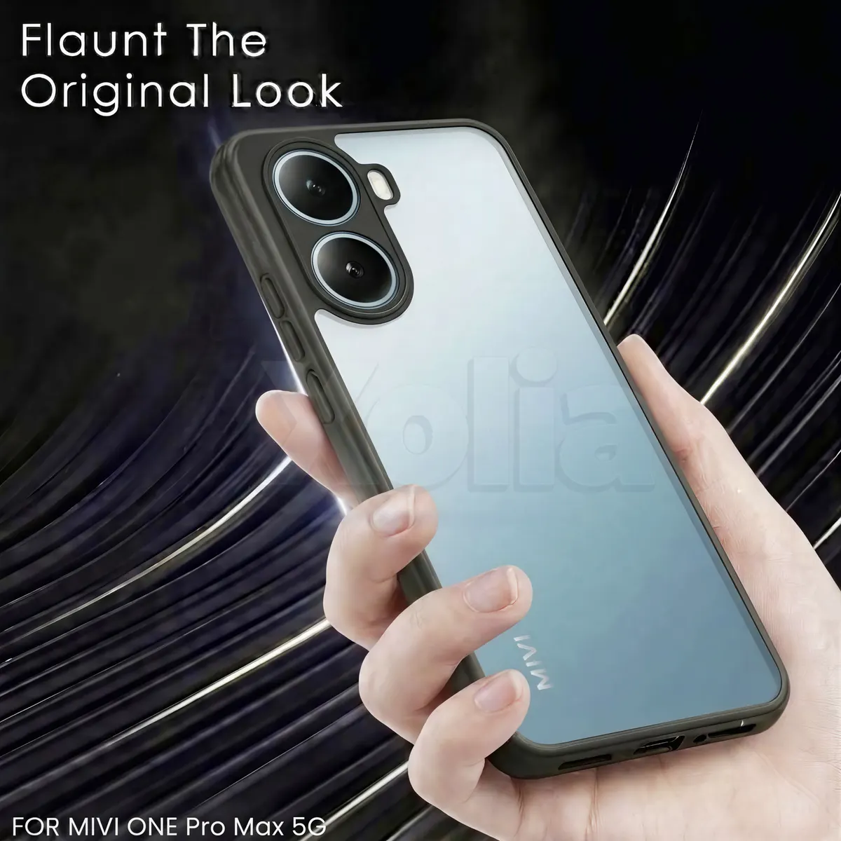 Xolia Back Cover for Mivi One 5G (Transparent, Black, Shock Proof, Plastic, Silicon, Pack of: 1) — image 4 of 4