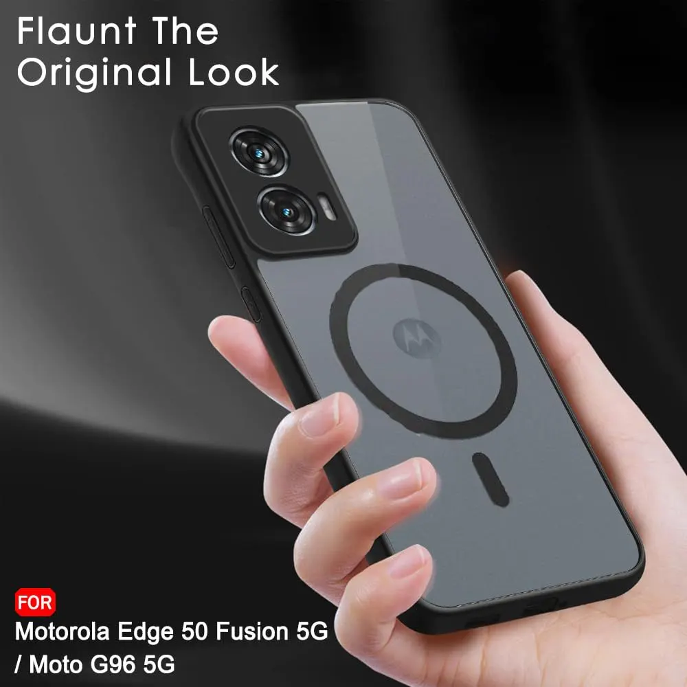 Micvir Back Cover for MOTOROLA Edge 50 Fusion (Black, Shock Proof, Plastic, Silicon, Pack of: 1) — image 5 of 5