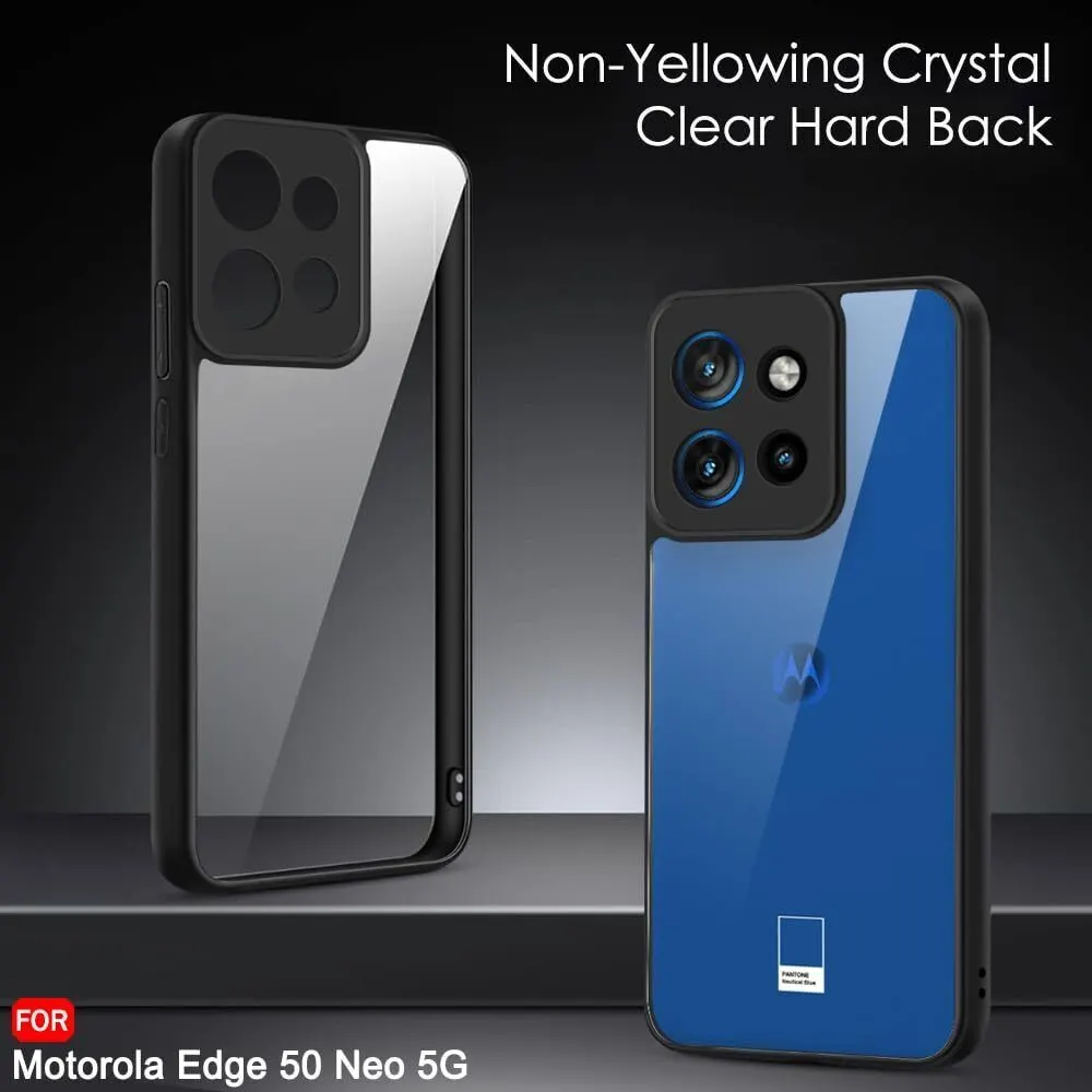 Micvir Back Cover for Motorola Edge 50 Neo (Transparent, Black, Shock Proof, Pack of: 1) — image 2 of 5