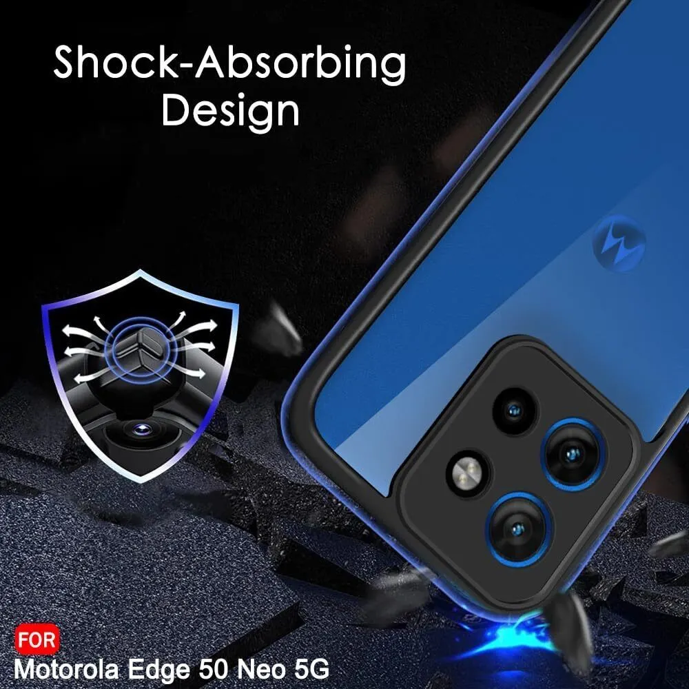 Micvir Back Cover for Motorola Edge 50 Neo (Transparent, Black, Shock Proof, Pack of: 1) — image 4 of 5