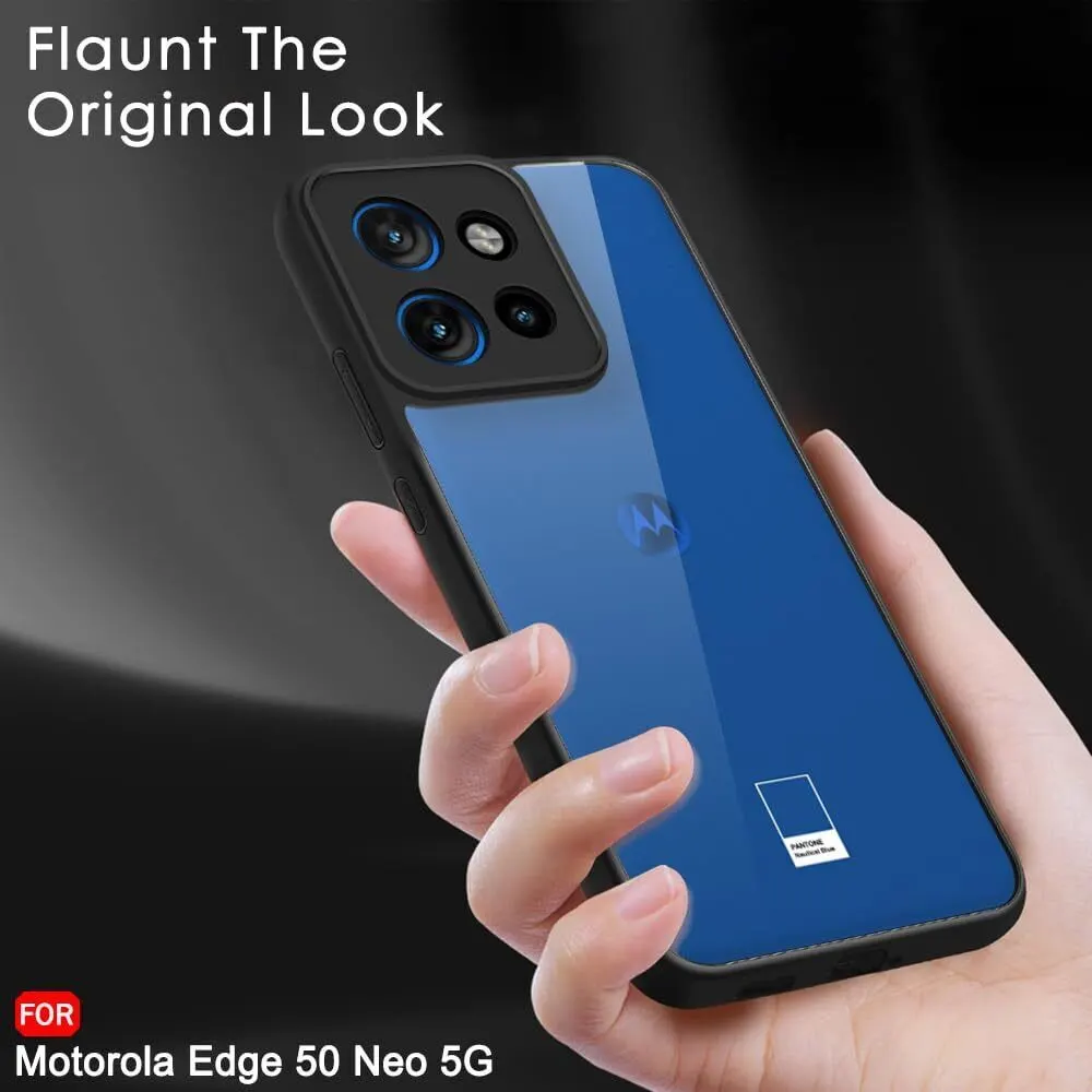 Micvir Back Cover for Motorola Edge 50 Neo (Transparent, Black, Shock Proof, Pack of: 1) — image 5 of 5