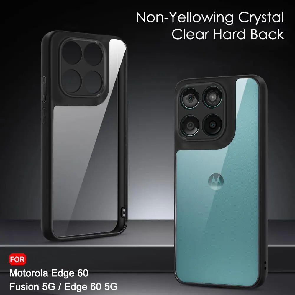 Micvir Back Cover for Motorola Edge 60 5G (Transparent, Black, Shock Proof, Plastic, Silicon, Pack of: 1) — image 2 of 5