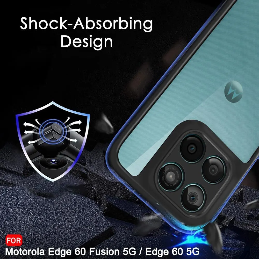 Micvir Back Cover for Motorola Edge 60 5G (Transparent, Black, Shock Proof, Plastic, Silicon, Pack of: 1) — image 4 of 5