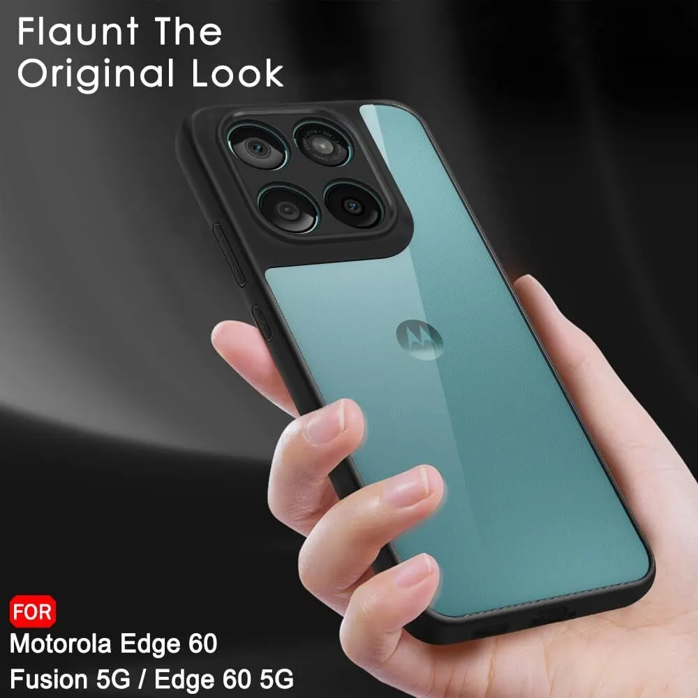 Micvir Back Cover for Motorola Edge 60 5G (Transparent, Black, Shock Proof, Plastic, Silicon, Pack of: 1) — image 5 of 5