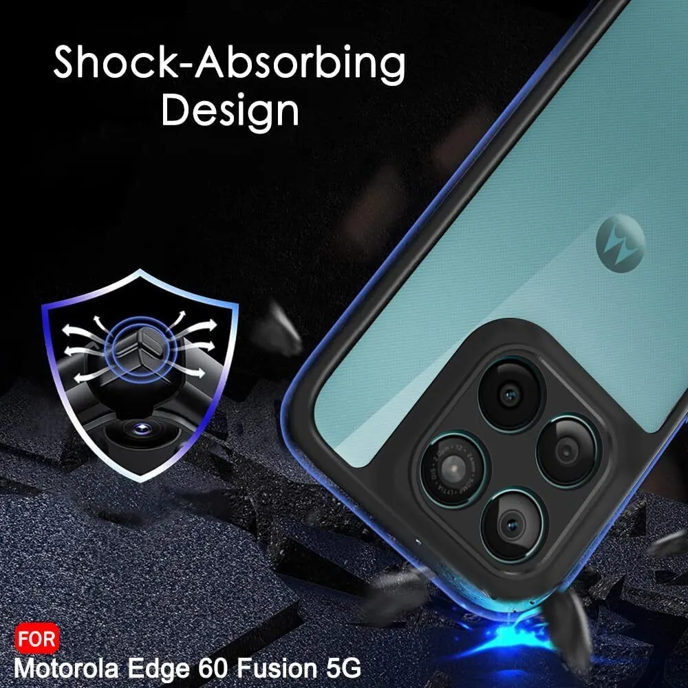 Micvir Back Cover for MOTOROLA Edge 60 Fusion 5G (Transparent, Black, Shock Proof, Plastic, Silicon, Pack of: 1) — image 4 of 5