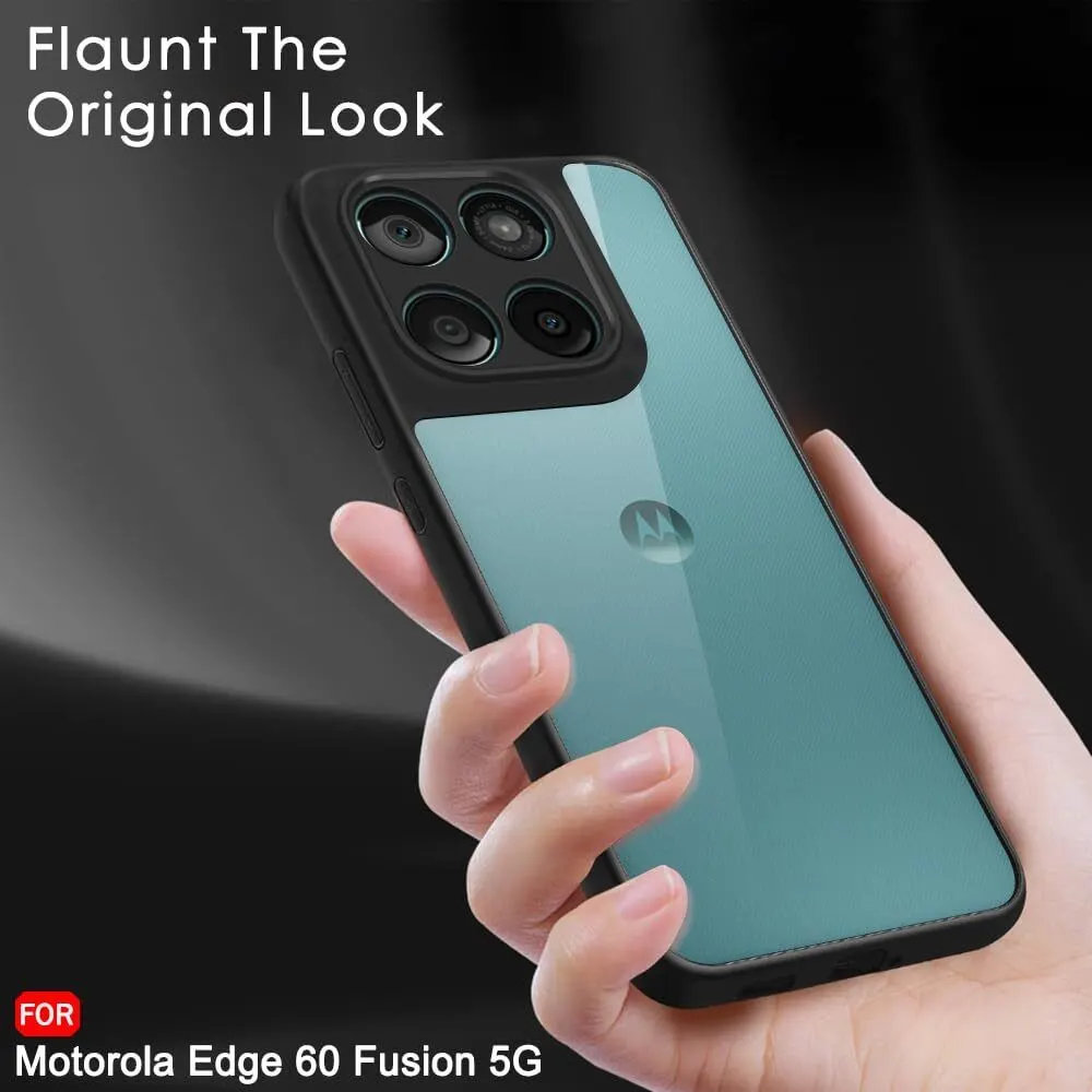 Micvir Back Cover for MOTOROLA Edge 60 Fusion 5G (Transparent, Black, Shock Proof, Plastic, Silicon, Pack of: 1) — image 5 of 5