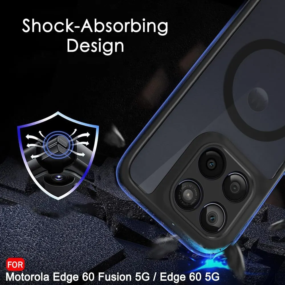 Micvir Back Cover for MOTOROLA Edge 60 Fusion 5G (Black, Shock Proof, Plastic, Silicon, Pack of: 1) — image 4 of 5