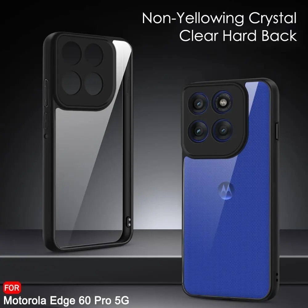 Micvir Back Cover for Motorola Edge 60 Pro 5G (Transparent, Black, Shock Proof, Plastic, Silicon, Pack of: 1) — image 2 of 5