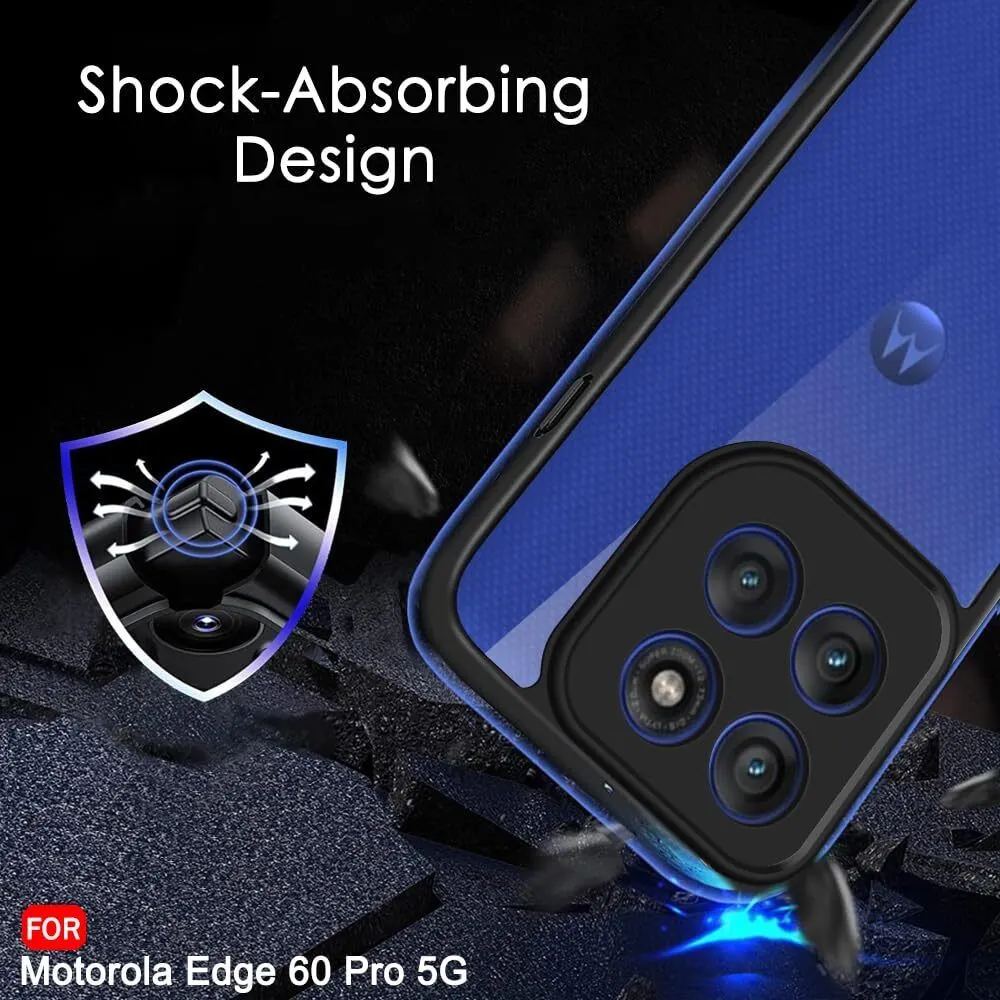 Micvir Back Cover for Motorola Edge 60 Pro 5G (Transparent, Black, Shock Proof, Plastic, Silicon, Pack of: 1) — image 4 of 5