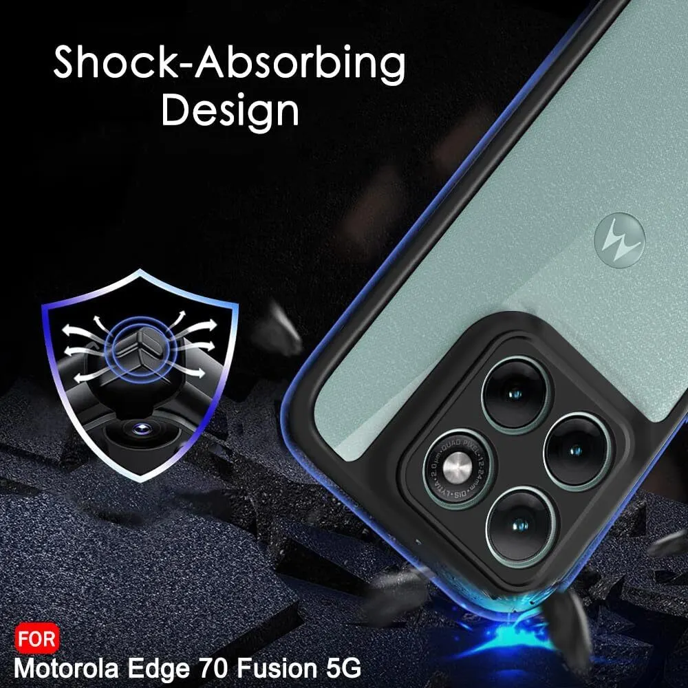 Xolia Back Cover for MOTOROLA Edge 70 Fusion 5G (Transparent, Black, Shock Proof, Plastic, Silicon, Pack of: 1) — image 5 of 5