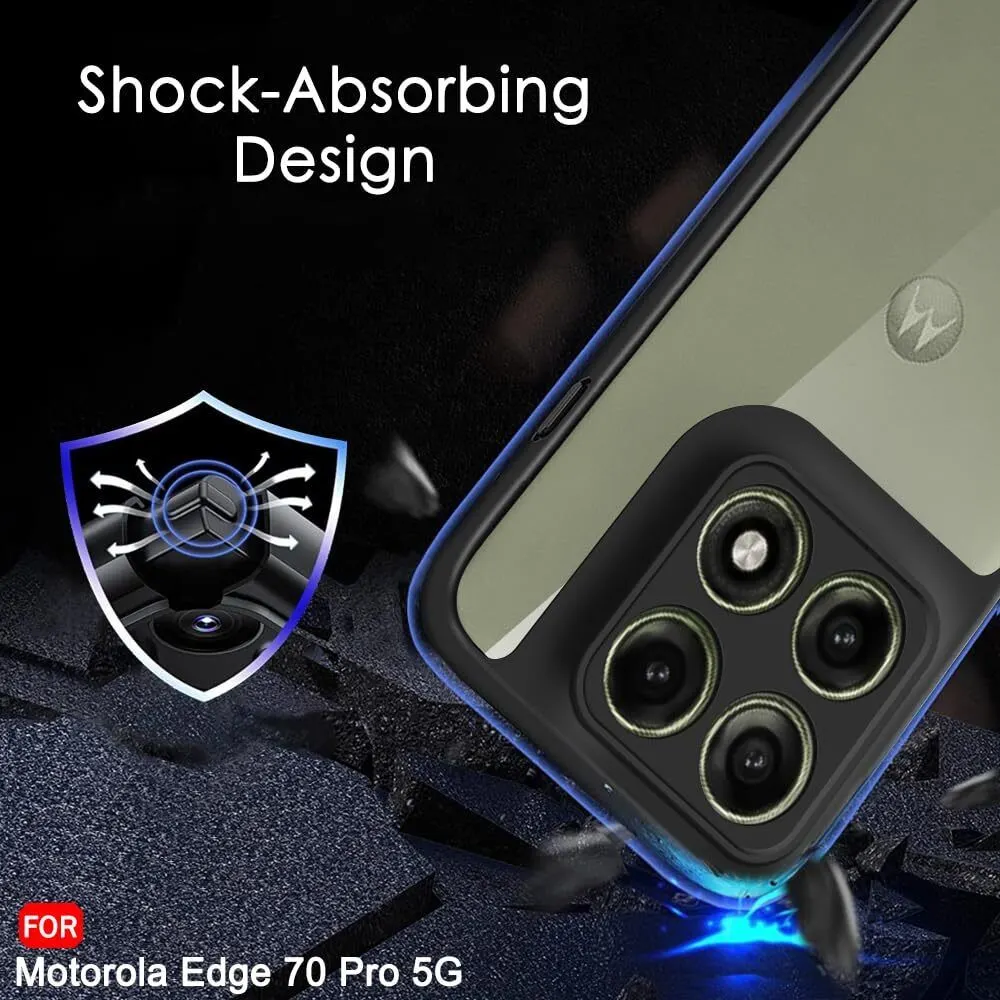 Xolia Back Cover for Motorola Edge 70 Pro Plus 5G (Transparent, Black, Shock Proof, Plastic, Silicon, Pack of: 1) — image 5 of 5