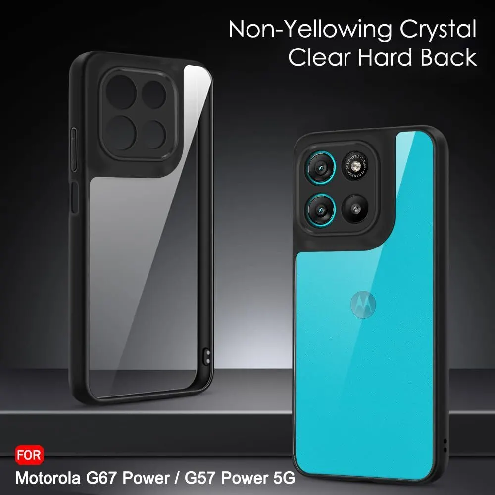 Xolia Back Cover for Motorola Moto G57 Power 5G (Transparent, Black, Shock Proof, Polycarbonate, Pack of: 1) — image 3 of 5