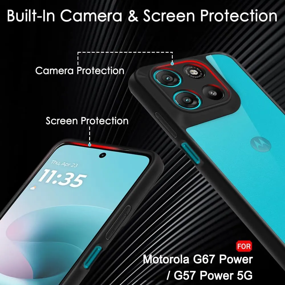 Xolia Back Cover for Motorola Moto G57 Power 5G (Transparent, Black, Shock Proof, Polycarbonate, Pack of: 1) — image 4 of 5