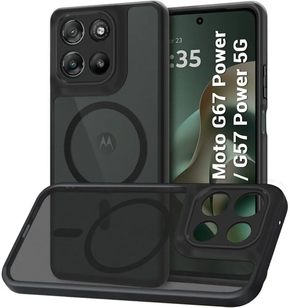 Xolia Back Cover for Motorola Moto G57 Power 5G (Black, Shock Proof, Polycarbonate, Pack of: 1)