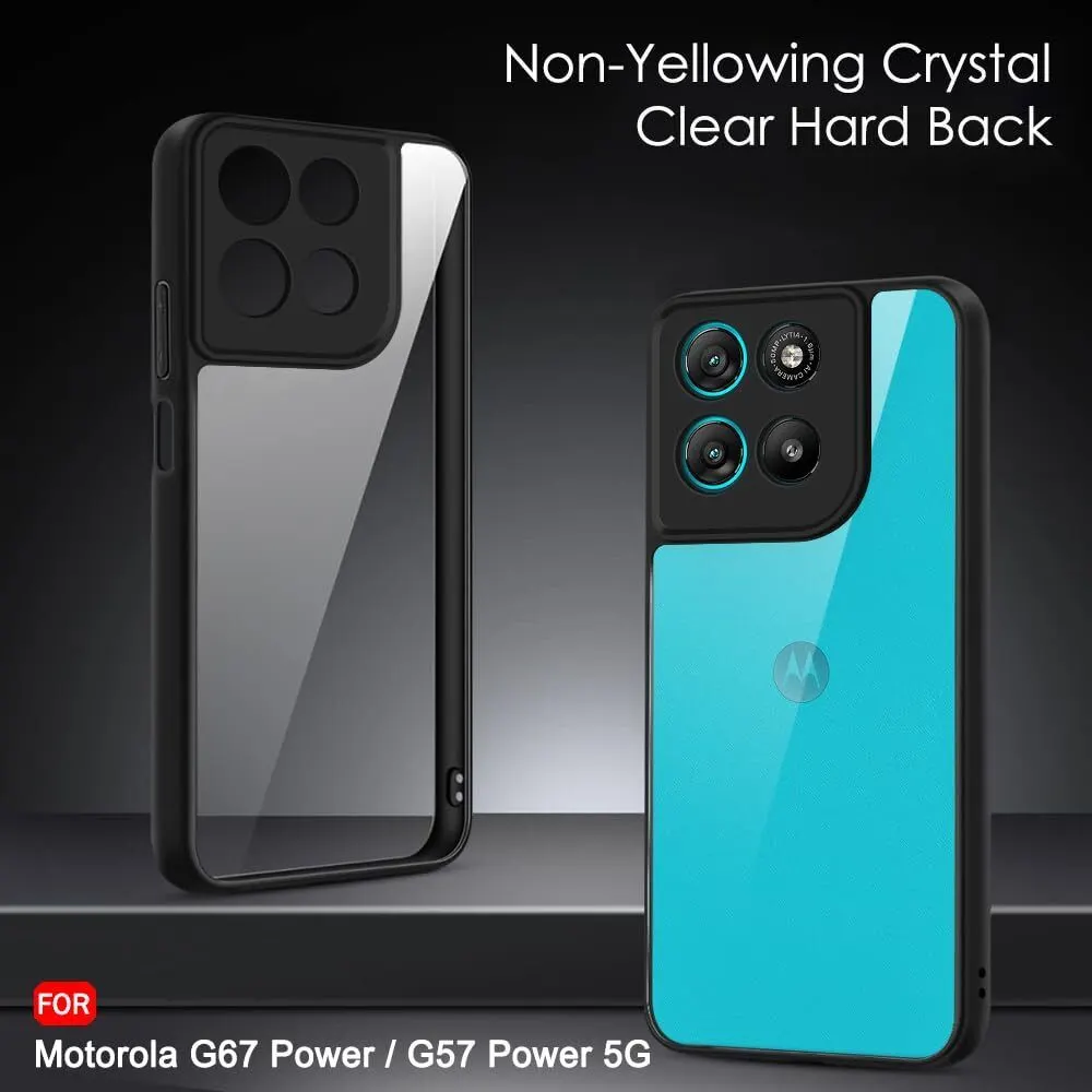 Xolia Back Cover for Motorola Moto G67 Power 5G (Transparent, Black, Shock Proof, Pack of: 1) — image 3 of 5