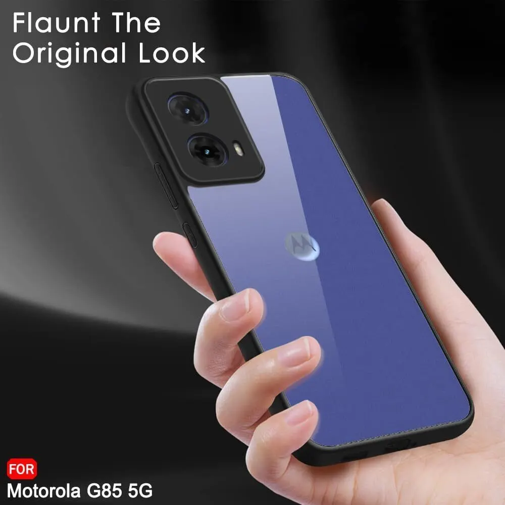 Micvir Back Cover for MOTOROLA G85 5G (Transparent, Black, Shock Proof, Plastic, Silicon, Pack of: 1) — image 5 of 5