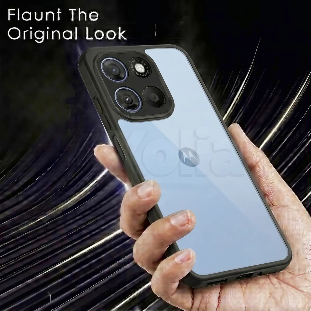 Xolia Back Cover for Motorola Moto G Max 5G (Transparent, Black, Shock Proof, Plastic, Silicon, Pack of: 1) — image 5 of 5