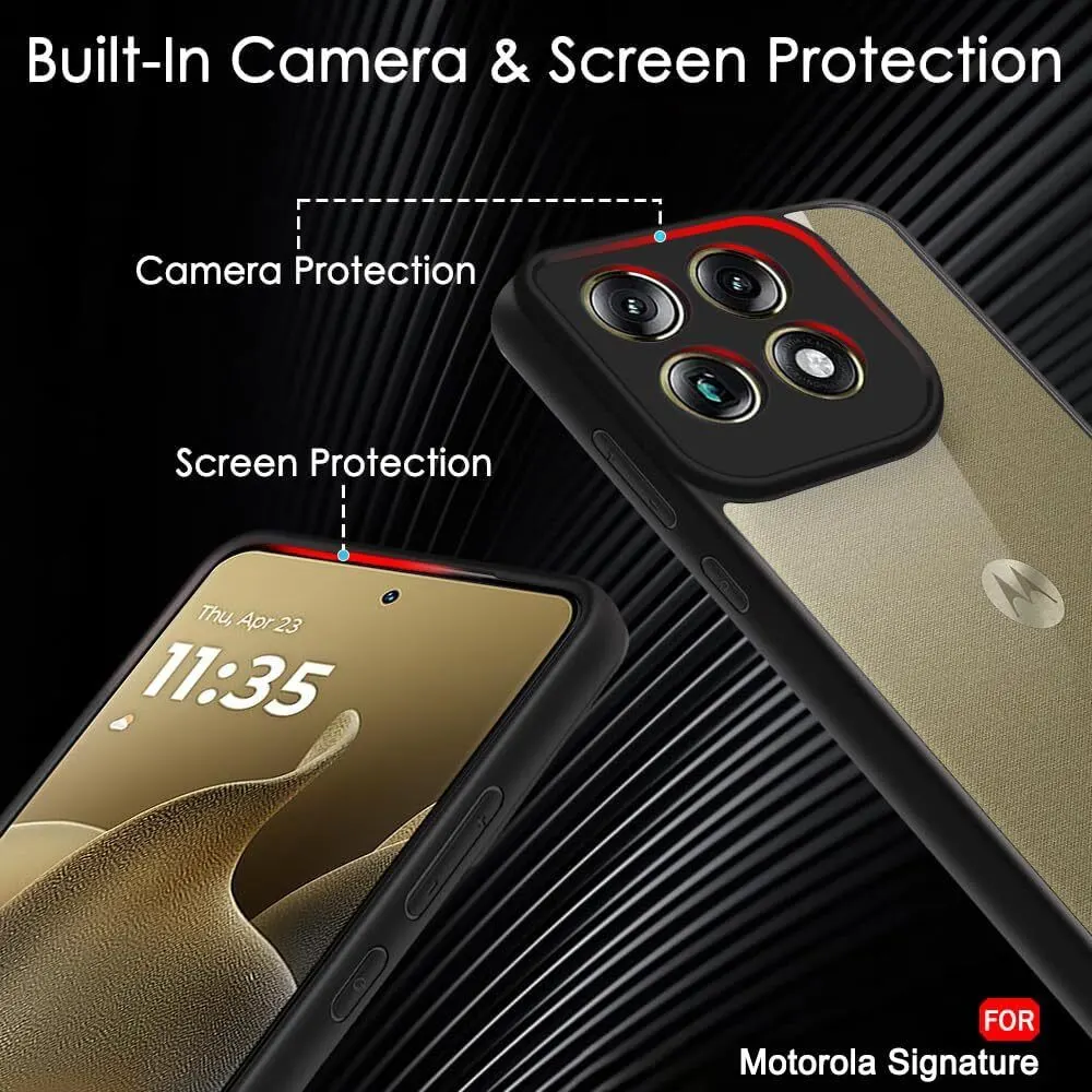 Xolia Back Cover for Motorola Signature 5G (Transparent, Black, Shock Proof, Pack of: 1) — image 4 of 5