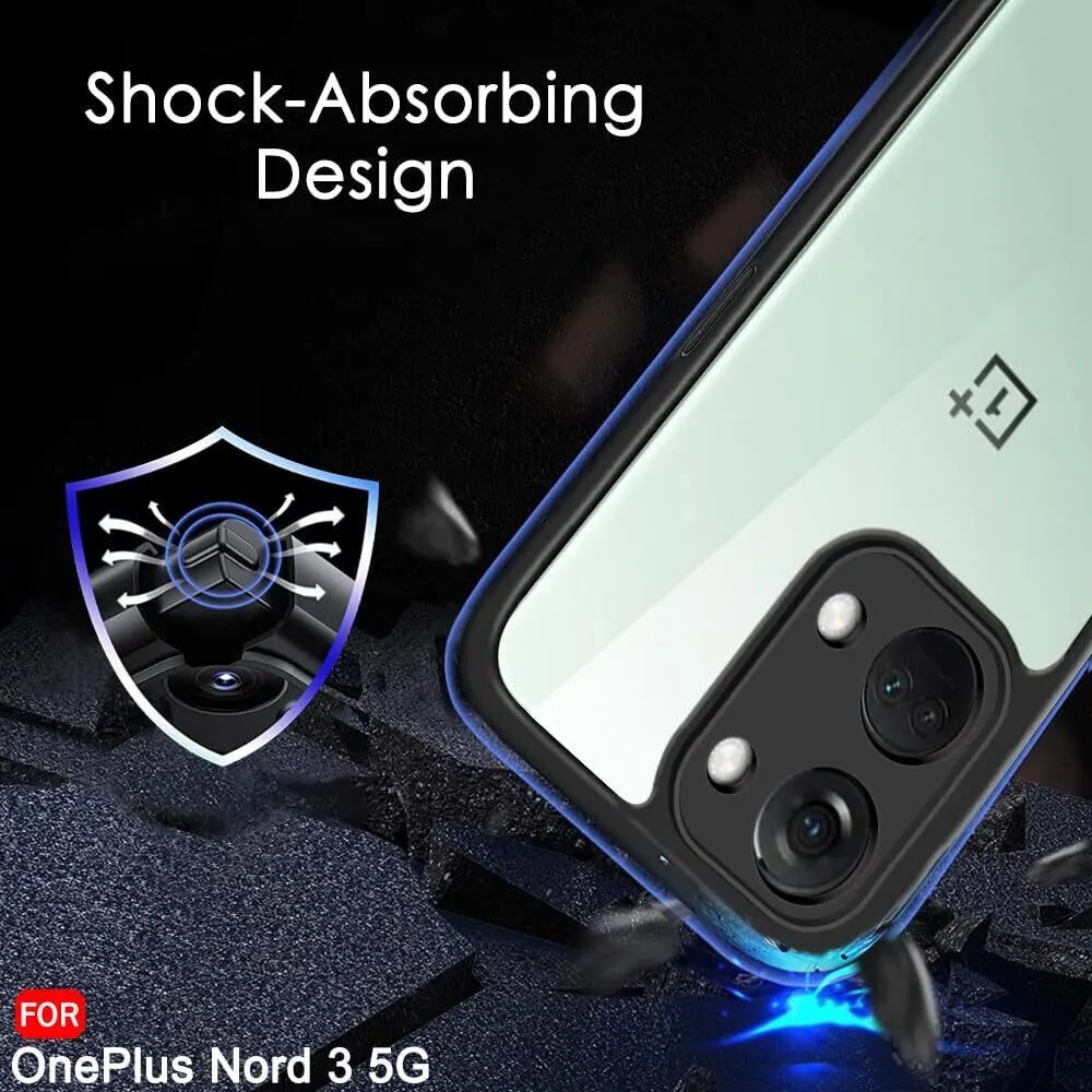 Micvir Back Cover for OnePlus Nord 3 5G (Transparent, Black, Shock Proof, Plastic, Silicon, Pack of: 1) — image 4 of 5