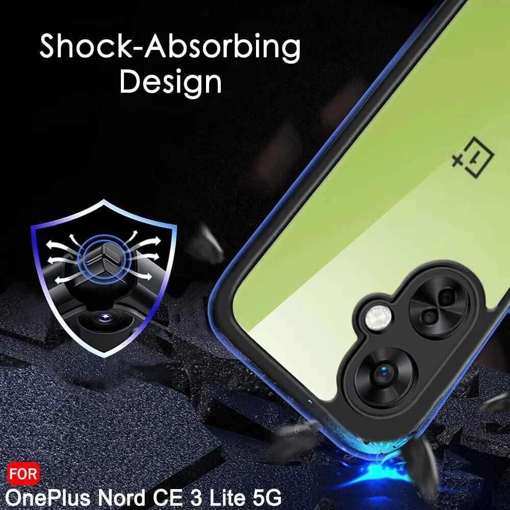 Micvir Back Cover for OnePlus Nord CE 3 Lite 5G (Transparent, Black, Shock Proof, Plastic, Silicon, Pack of: 1) — image 3 of 5