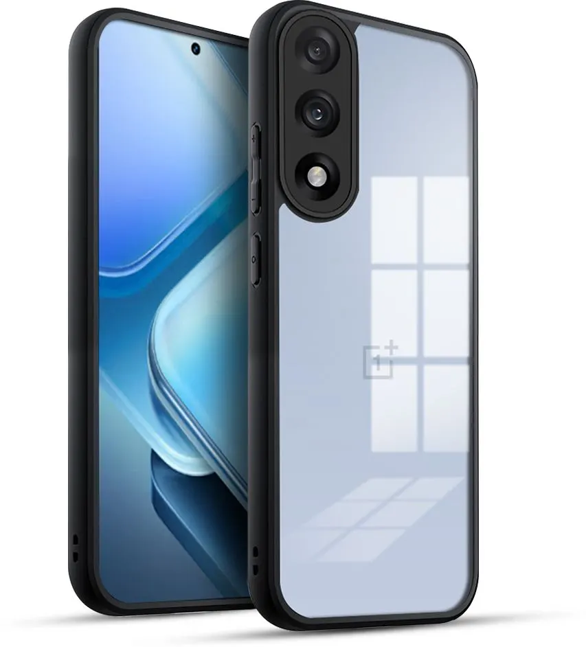 Micvir Back Cover for OnePlus Nord 5 (Transparent, Black, Shock Proof, Pack of: 1)