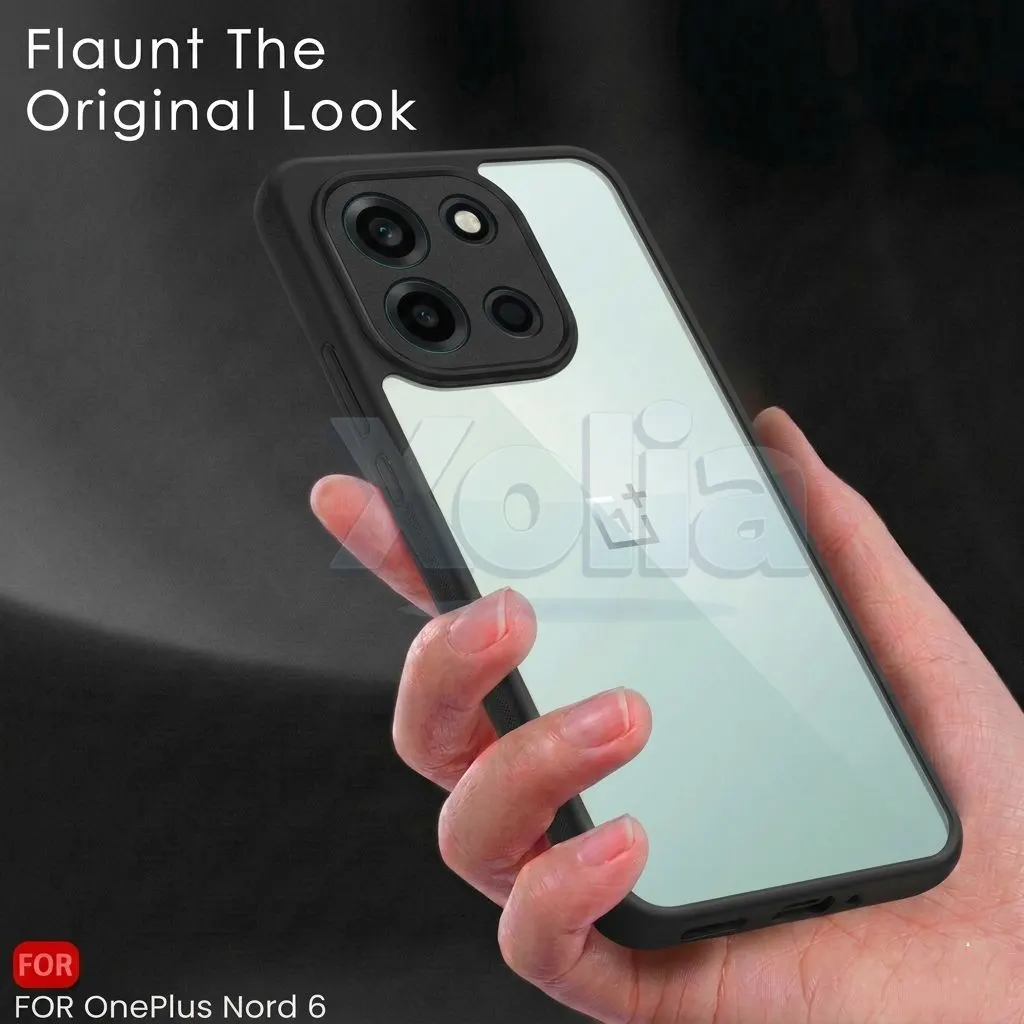 Xolia Back Cover for OnePlus Nord 6 (Transparent, Black, Shock Proof, Plastic, Silicon, Pack of: 1) — image 5 of 5