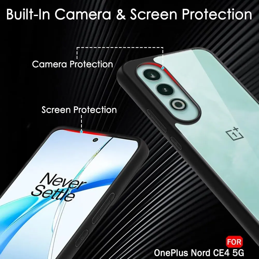 Micvir Back Cover for OnePlus Nord CE 4 5G (Transparent, Black, Shock Proof, Plastic, Silicon, Pack of: 1) — image 3 of 5