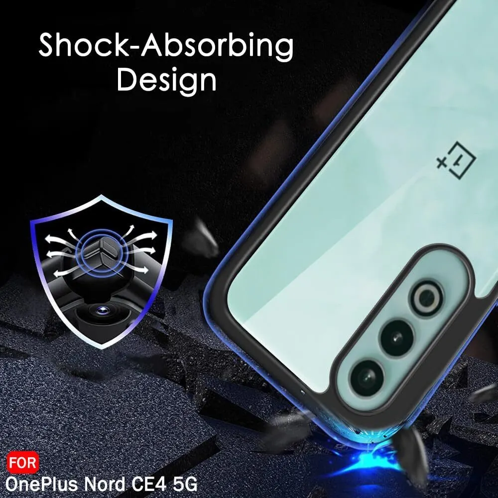 Micvir Back Cover for OnePlus Nord CE 4 5G (Transparent, Black, Shock Proof, Plastic, Silicon, Pack of: 1) — image 4 of 5