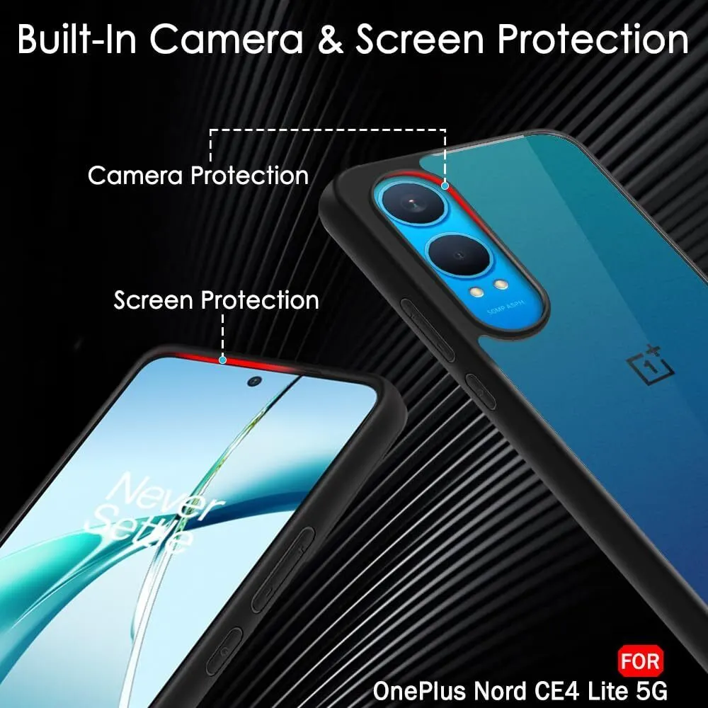 Micvir Back Cover for OnePlus Nord CE 4 Lite 5G (Transparent, Black, Shock Proof, Pack of: 1) — image 3 of 5