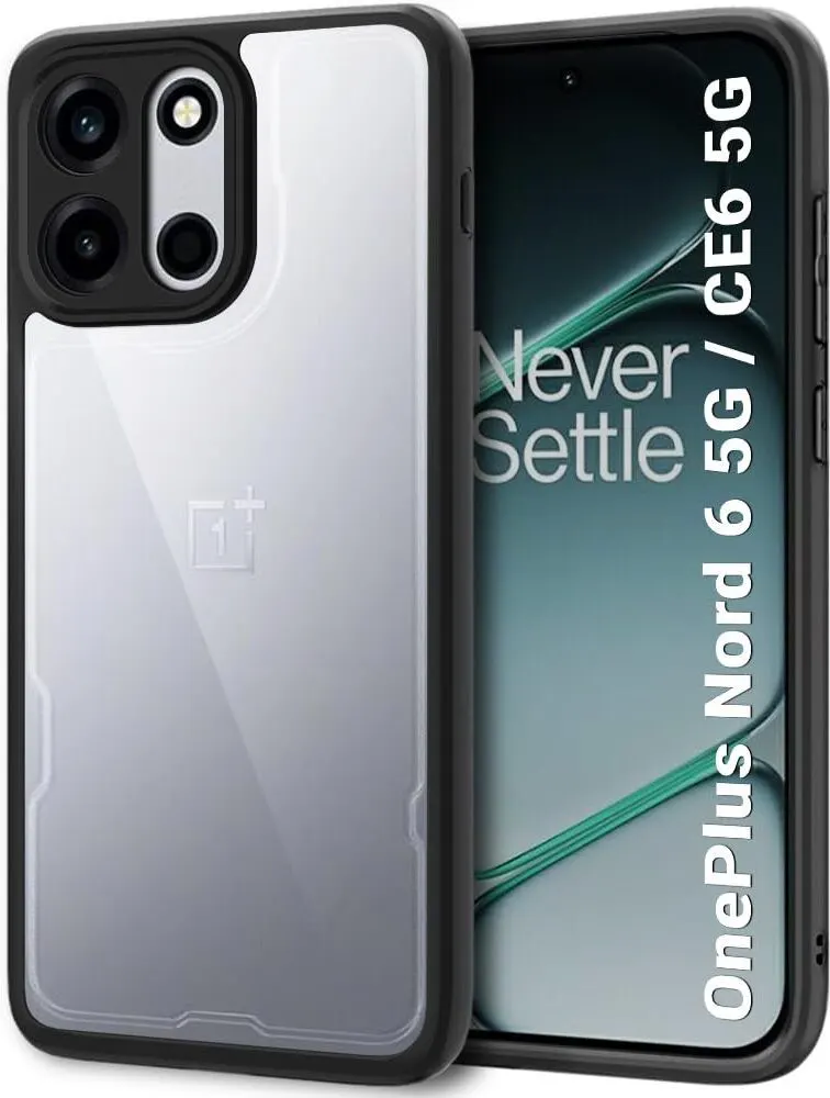 Xolia Back Cover for OnePlus Nord Ce 6 5G (Transparent, Black, Shock Proof, Plastic, Silicon, Pack of: 1)