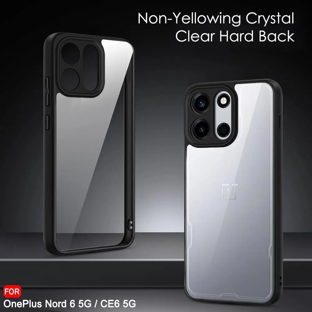 Xolia Back Cover for OnePlus Nord Ce 6 5G (Transparent, Black, Shock Proof, Plastic, Silicon, Pack of: 1) — image 2 of 4