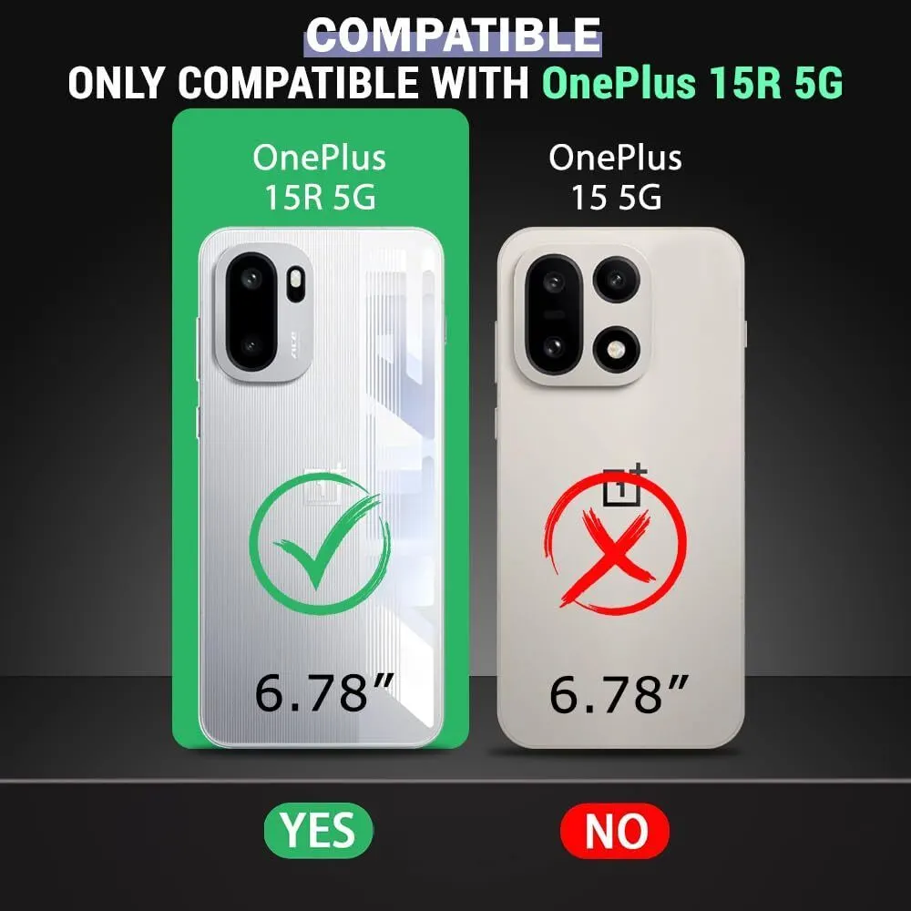 Xolia Back Cover for OnePlus 15r 5G (Transparent, Black, Shock Proof, Plastic, Pack of: 1) — image 2 of 5