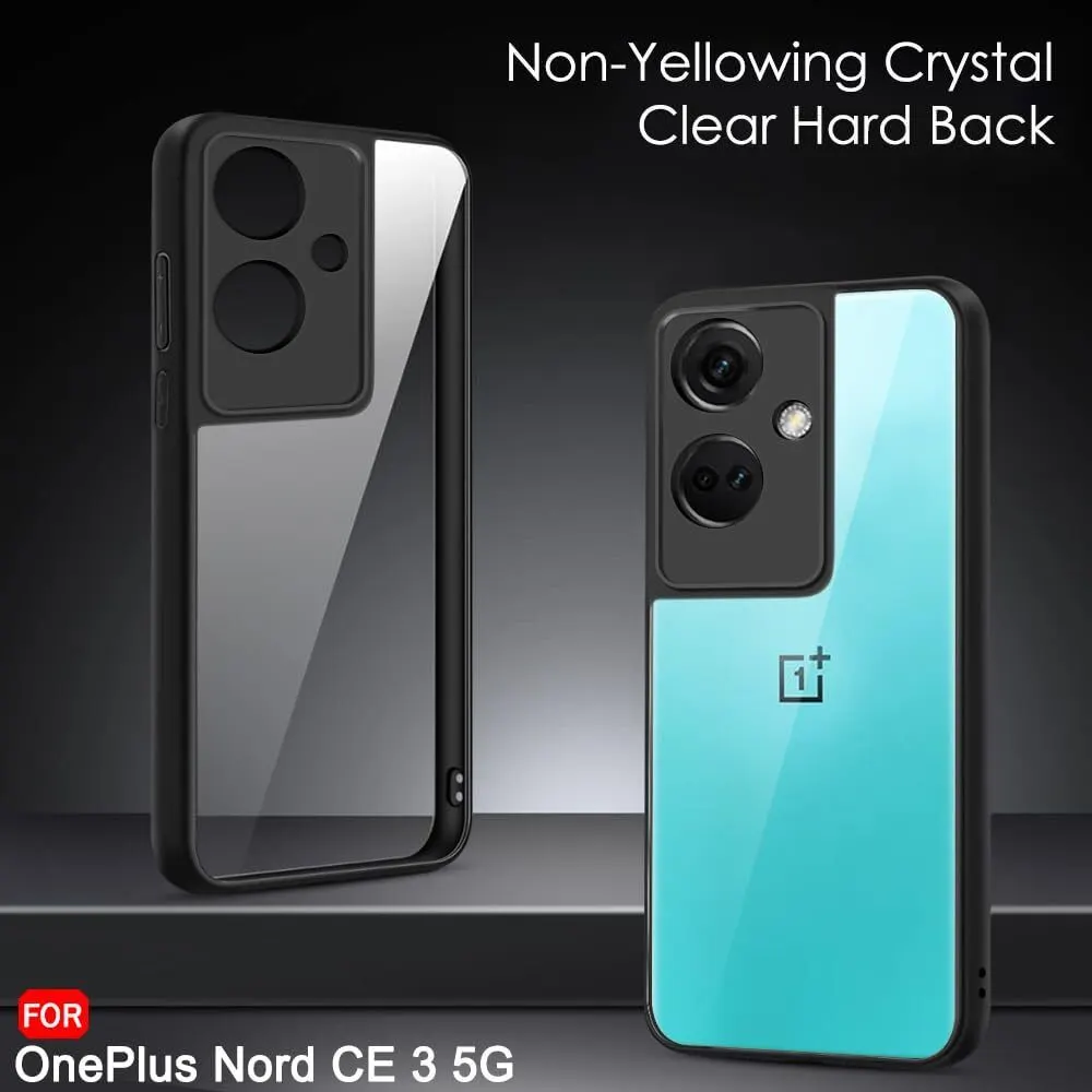 Micvir Back Cover for OnePlus Nord CE 3 5G (Transparent, Black, Shock Proof, Plastic, Silicon, Pack of: 1) — image 2 of 5