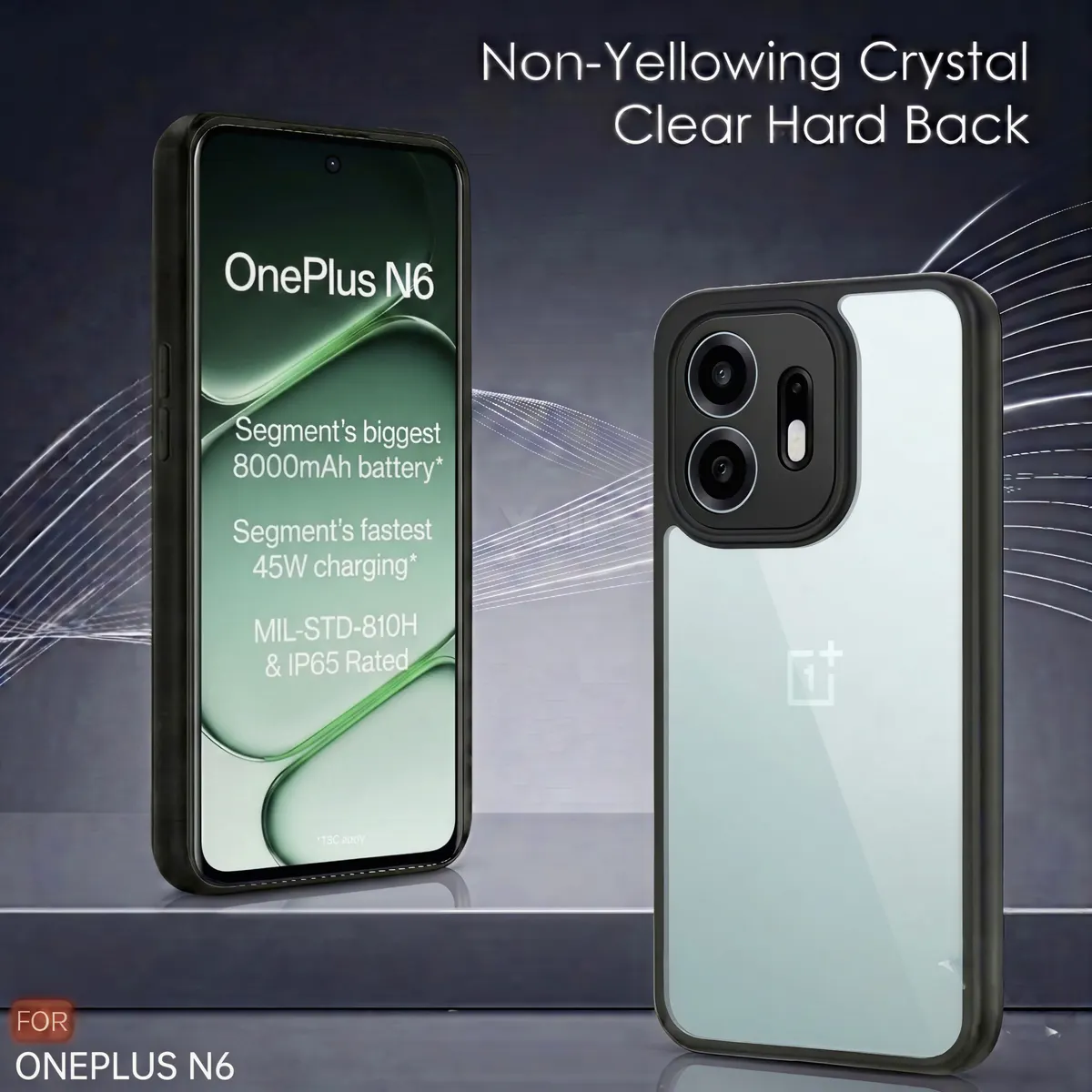 Xolia Back Cover for Oneplus N6 5G (Transparent, Black, Shock Proof, Plastic, Silicon, Pack of: 1) — image 2 of 4