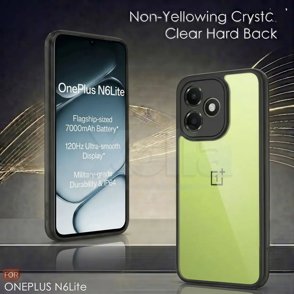 Xolia Back Cover for Oneplus N6 Lite 5G (Transparent, Black, Shock Proof, Plastic, Silicon, Pack of: 1) — image 2 of 4