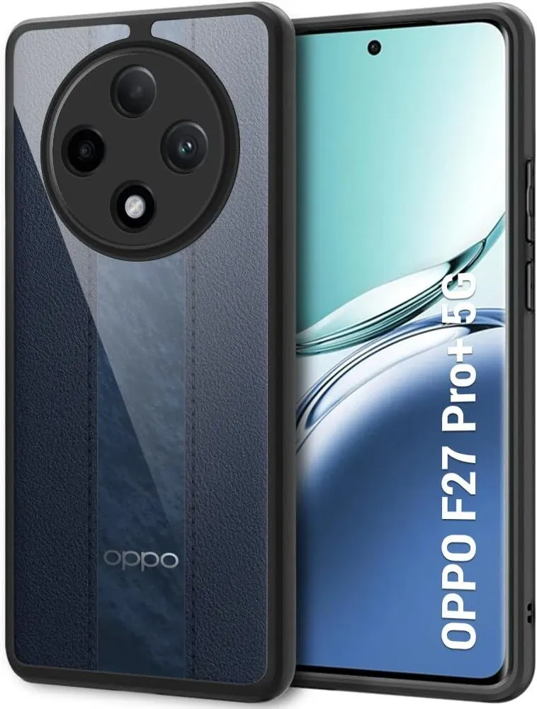Micvir Back Cover for OPPO F27 Pro Plus 5G (Transparent, Black, Shock Proof, Plastic, Silicon, Pack of: 1)