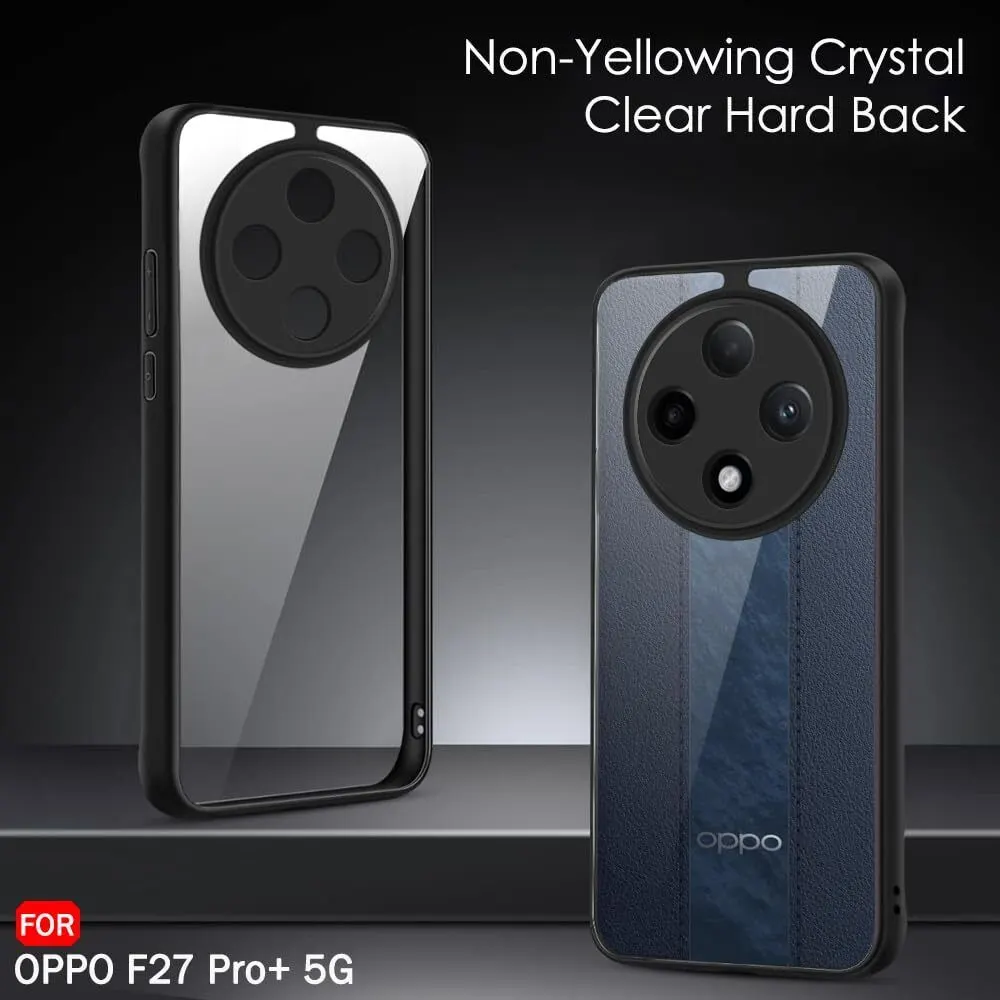 Micvir Back Cover for OPPO F27 Pro Plus 5G (Transparent, Black, Shock Proof, Plastic, Silicon, Pack of: 1) — image 2 of 5