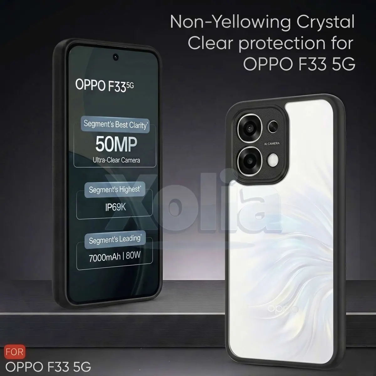 Xolia Back Cover for Oppo F31 5G (Transparent, Black, Shock Proof, Plastic, Silicon, Pack of: 1) — image 2 of 4