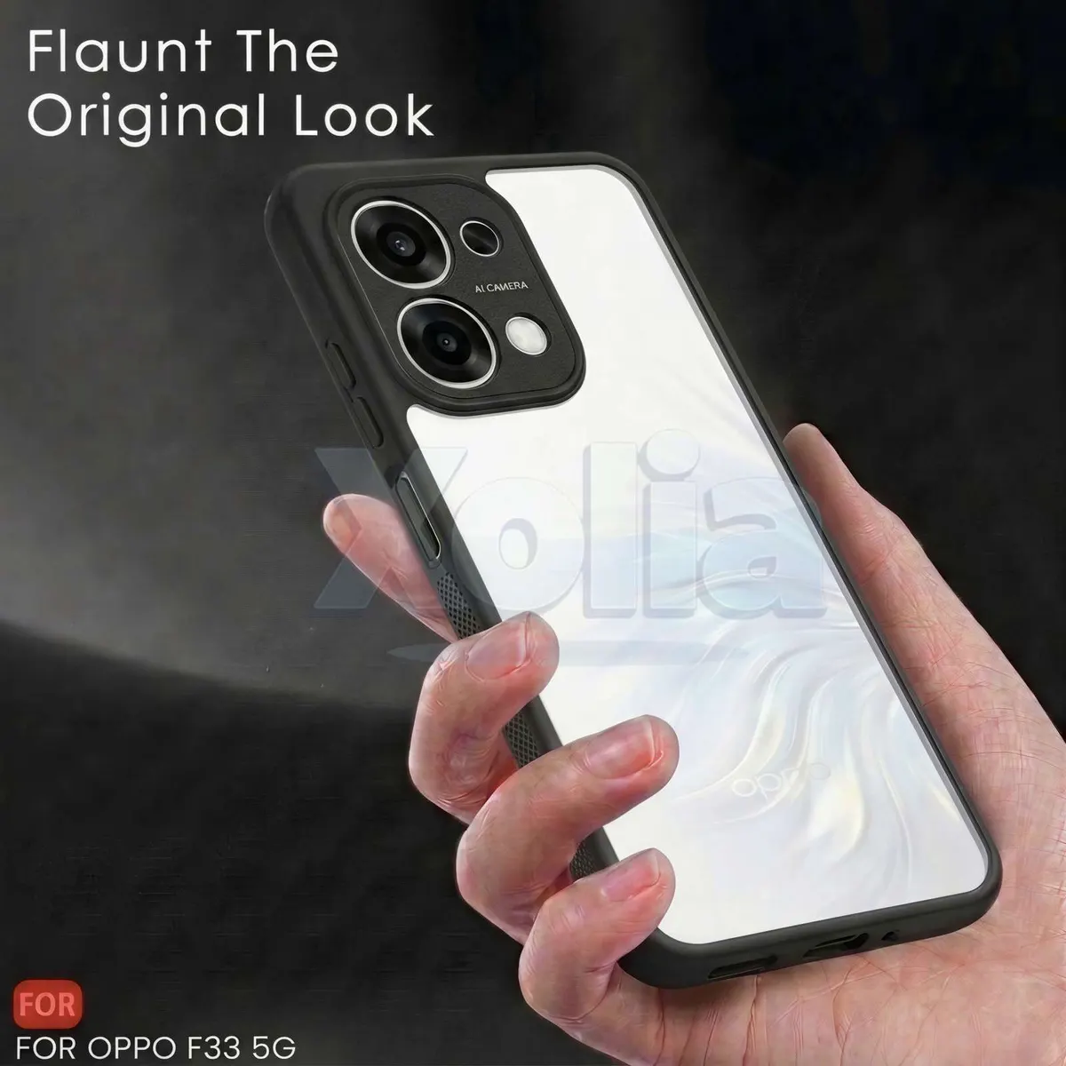 Xolia Back Cover for Oppo F31 5G (Transparent, Black, Shock Proof, Plastic, Silicon, Pack of: 1) — image 4 of 4